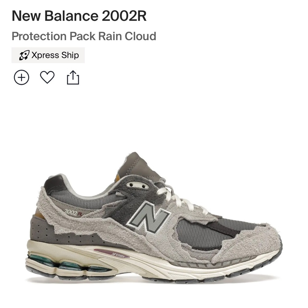 New Balance 2002R rain cloud USmen7/women8.5